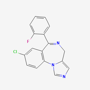 molecular formula C17H11ClFN3 B8662937 8-Chloro-6-(2-fluorophenyl)-4h-imidazo[1,5-a][1,4]benzodiazepine CAS No. 59468-56-3