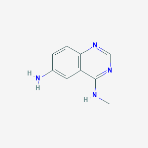 molecular formula C9H10N4 B8662939 N4-methyl-quinazoline-4,6-diamine 
