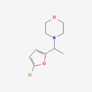 molecular formula C10H14BrNO2 B8662953 4-[1-(5-Bromofuran-2-yl)ethyl]morpholine CAS No. 860344-05-4