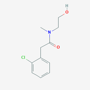 molecular formula C11H14ClNO2 B8663040 2-chloro-N-(2-hydroxyethyl)-N-methylbenzeneacetamide 