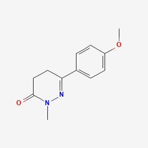 molecular formula C12H14N2O2 B8663095 2-Methyl-6-(4-methoxyphenyl)-4,5-dihydropyridazine-3(2H)-one 
