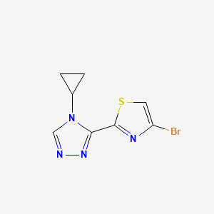 molecular formula C8H7BrN4S B8663143 4-bromo-2-(4-cyclopropyl-4H-1,2,4-triazol-3-yl)thiazole 