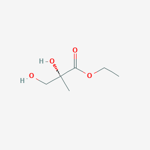 molecular formula C6H12O4 B8663200 Ethyl (2R)-2,3-dihydroxy-2-methylpropanoate CAS No. 69821-00-7