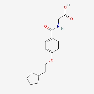 molecular formula C16H21NO4 B8663219 n-[4-(2-Cyclopentylethoxy)benzoyl]glycine CAS No. 921623-00-9