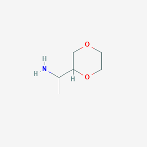 molecular formula C6H13NO2 B8663235 1-(1,4-Dioxan-2-yl)ethan-1-amine 