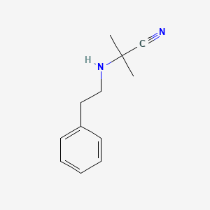 molecular formula C12H16N2 B8663271 2-Methyl-2-[(2-phenylethyl)amino]propanenitrile 