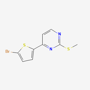 molecular formula C9H7BrN2S2 B8663295 4-(5-Bromothien-2-yl)-2-(methylthio)pyrimidine 