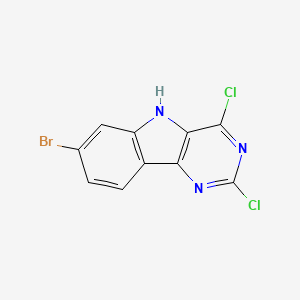 molecular formula C10H4BrCl2N3 B8663347 7-bromo-2,4-dichloro-5H-pyrimido[5,4-b]indole 