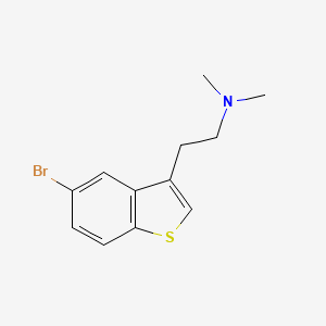 molecular formula C12H14BrNS B8663373 5-bromo-3-(N',N'-dimethyl-2-aminoethyl)benzothiophene 