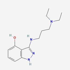 molecular formula C14H22N4O B8663389 3-{[3-(Diethylamino)propyl]amino}-1,2-dihydro-4H-indazol-4-one CAS No. 89443-48-1