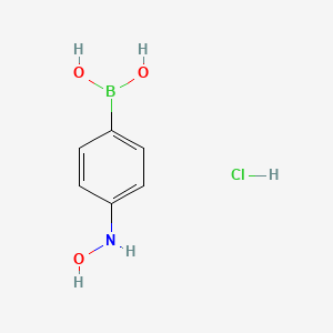 molecular formula C6H9BClNO3 B8663445 4-Hydroxyaminobenzeneboronic Acid Hydrochloride CAS No. 92448-00-5