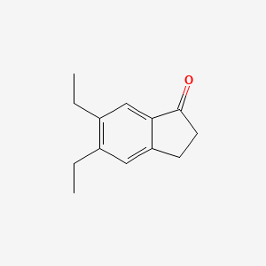 molecular formula C13H16O B8663448 5,6-Diethyl-2,3-dihydroinden-1-one 