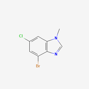 molecular formula C8H6BrClN2 B8663464 4-Bromo-6-chloro-1-methyl-1H-benzo[d]imidazole 