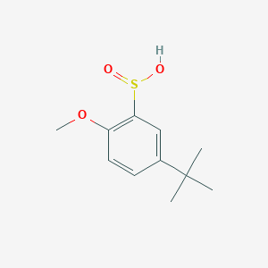 molecular formula C11H16O3S B8663469 5-(Tert-butyl)-2-methoxybenzenesulfinic acid 