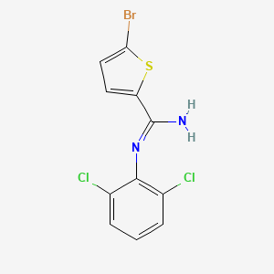 molecular formula C11H7BrCl2N2S B8663588 5-bromo-N'-(2,6-dichlorophenyl)thiophene-2-carboximidamide CAS No. 918349-81-2