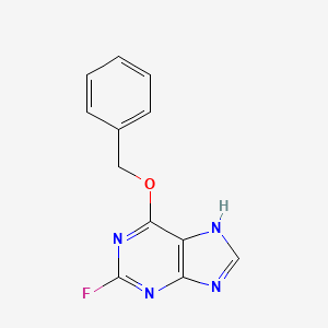 molecular formula C12H9FN4O B8663601 O6-benzyl-2-fluorohypoxanthine CAS No. 19916-74-6