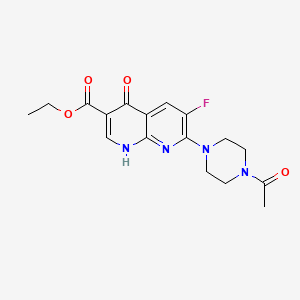 Ethyl 7-(4-acetylpiperazin-1-yl)-6-fluoro-4-hydroxy-1,8-naphthyridine-3-carboxylate