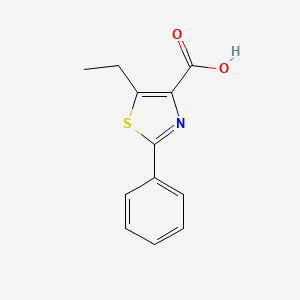 molecular formula C12H11NO2S B8663636 5-Ethyl-2-phenyl-thiazole-4-carboxylic acid 