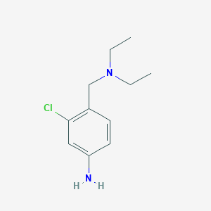 molecular formula C11H17ClN2 B8663677 3-Chloro-4-diethylaminomethyl-phenylamine 