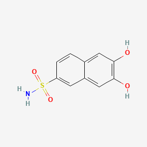 molecular formula C10H9NO4S B8663711 2-Naphthalenesulfonamide, 6,7-dihydroxy- CAS No. 54023-75-5