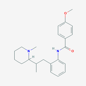 molecular formula C23H30N2O2 B8663765 4-Methoxy-N-(2-(2-(1-methylpiperidin-2-yl)propyl)phenyl)benzamide CAS No. 58754-01-1