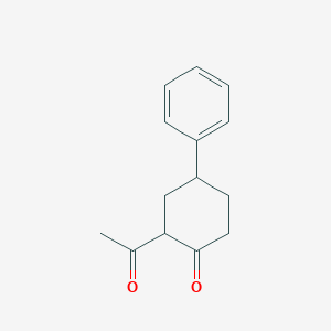 molecular formula C14H16O2 B8663816 2-Acetyl-4-phenylcyclohexanone 