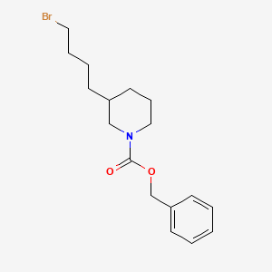 Phenylmethyl 3-(4-bromobutyl)-1-piperidinecarboxylate