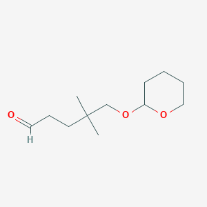 molecular formula C12H22O3 B8663889 4,4-dimethyl-5-(tetrahydro-2H-pyran-2-yloxy)pentanal 