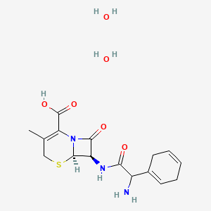 5-Thia-1-azabicyclo(4.2.0)oct-2-ene-2-carboxylic acid, 7-(2-amino-2-(1,4-cyclohexadien-1-yl)acetamido)-3-methyl-8-oxo-, hydrate, D-
