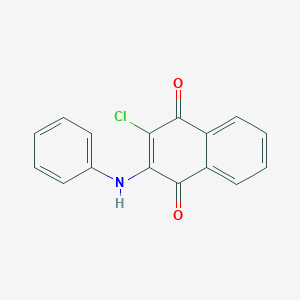 molecular formula C16H10ClNO2 B086639 2-苯胺基-3-氯-1,4-萘醌 CAS No. 1090-16-0