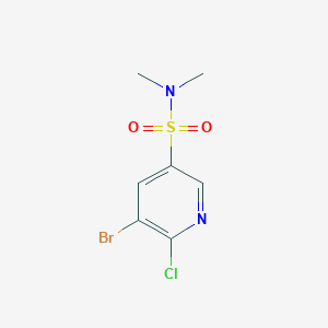 molecular formula C7H8BrClN2O2S B8663919 5-bromo-6-chloro-N,N-dimethylpyridine-3-sulfonamide 