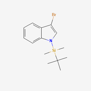 molecular formula C14H20BrNSi B8663927 1H-Indole, 3-bromo-1-[(1,1-dimethylethyl)dimethylsilyl]- CAS No. 153942-69-9