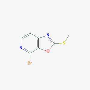 molecular formula C7H5BrN2OS B8663935 Oxazolo[5,4-c]pyridine,4-bromo-2-(methylthio)- 