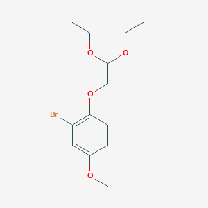 molecular formula C13H19BrO4 B8663937 2-Bromo-1-(2,2-diethoxyethoxy)-4-methoxybenzene 