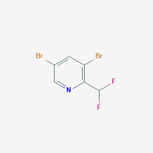 molecular formula C6H3Br2F2N B8663960 3,5-Dibromo-2-(difluoromethyl)pyridine 