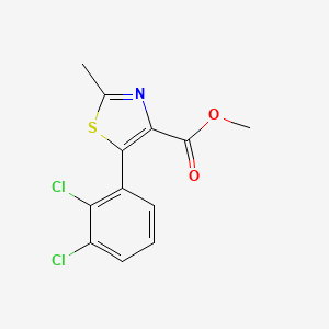 molecular formula C12H9Cl2NO2S B8663973 5-(2,3-Dichloro-phenyl)-2-methyl-thiazole-4-carboxylic Acid Methyl Ester 