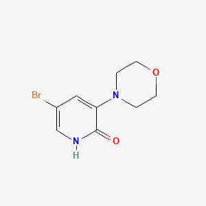 molecular formula C9H11BrN2O2 B8663999 5-Bromo-3-morpholinopyridin-2-ol 
