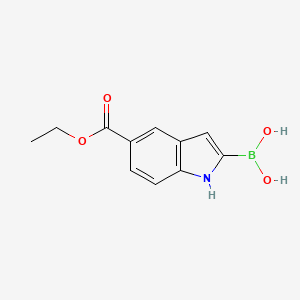 2-(Dihydroxyboryl)-1H-indole-5-carboxylic acid ethyl ester