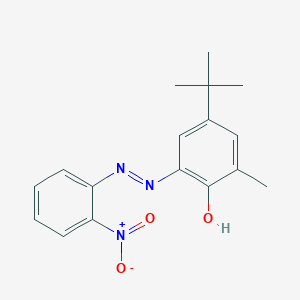 molecular formula C17H19N3O3 B8664018 Phenol, 4-(1,1-dimethylethyl)-2-methyl-6-[(2-nitrophenyl)azo]- CAS No. 60261-50-9