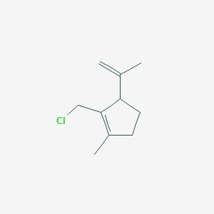 molecular formula C10H15Cl B8664028 2-(Chloromethyl)-1-methyl-3-(prop-1-en-2-yl)cyclopent-1-ene CAS No. 61305-41-7