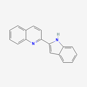 molecular formula C17H12N2 B8664054 2-(1H-Indol-2-yl)quinoline CAS No. 52191-66-9