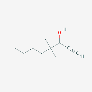 molecular formula C10H18O B8664106 4,4-Dimethyl-1-octyn-3-ol 