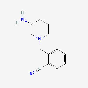 molecular formula C13H17N3 B8664115 2-{[(3R)-3-aminopiperidin-1-yl]methyl}benzonitrile 