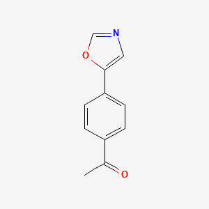 molecular formula C11H9NO2 B8664128 1-[4-(5-Oxazolyl)phenyl]ethanone 