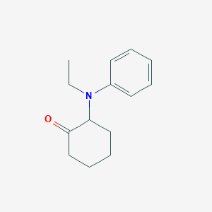 molecular formula C14H19NO B8664135 2-(N-ethyl anilino)cyclohexanone CAS No. 38253-21-3