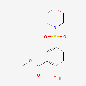 molecular formula C12H15NO6S B8664141 Methyl 2-hydroxy-5-(4-morpholinylsulfonyl)benzoate 