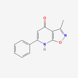 molecular formula C13H10N2O2 B8664150 3-Methyl-6-phenylisoxazolo[5,4-b]pyridin-4-ol CAS No. 61658-63-7
