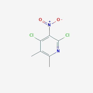 molecular formula C7H6Cl2N2O2 B8664167 Pyridine,2,4-dichloro-5,6-dimethyl-3-nitro- 
