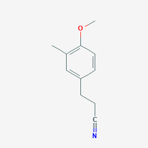 molecular formula C11H13NO B8664178 3-(4-Methoxy-3-methylphenyl)propanenitrile 