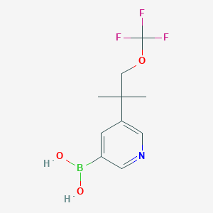 molecular formula C10H13BF3NO3 B8664210 5-(2-Methyl-1-(trifluoromethoxy)propan-2-yl)pyridin-3-ylboronic acid 